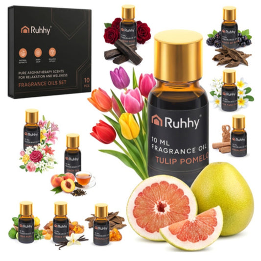 Ruhhy 10 Duftöl Set 10 x 10 ml ätherische Öle für Diffusor und Raumduft – Unisex Geschenkset in Magnetbox – Bild 2