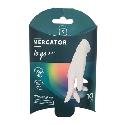 10x Mercator Latexhandschuhe Puderfrei Gr. S
