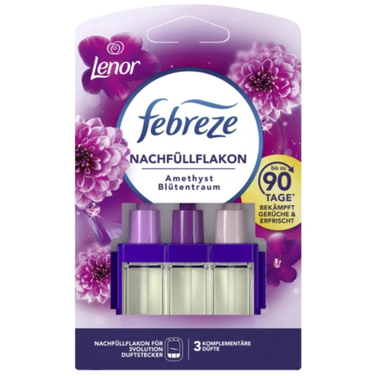 Febreze 3Volution Duftstecker Nachfüllflakon Lenor Amethyst Blütentraum 20 ml – blumig-frischer Raumduft