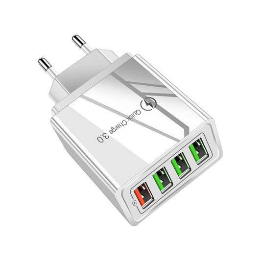 4 USB Ladegerät USB 3.0 Handy Phone Ladegerät weiß