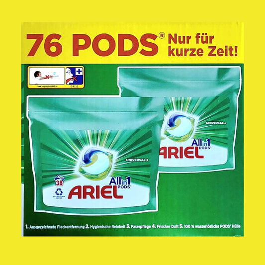 Ariel Waschmittel Pods All-in-1, 76 Waschladungen