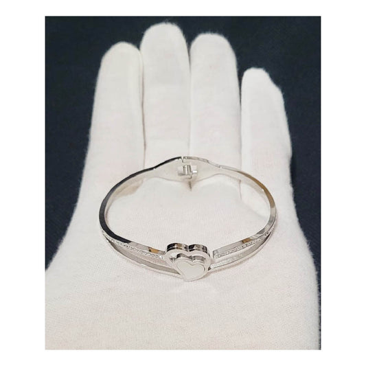 Aufklappbarer Armreif Herz mit Zirkone