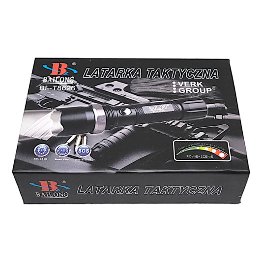 Bailong taktische LED-Taschenlampe Zoom XML T6 Batut