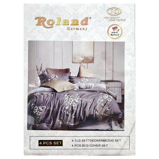 Roland Germany 5D Bettwäsche Set 200x220 Bettdeckenbezug Blumen Design
