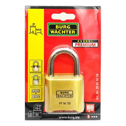 Burg Wächter Zahlenschloss Vorhängeschloss 99NI50