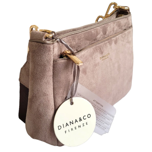Diana & Co Firenze Damen Crossbody, Umhängetasche - Beige