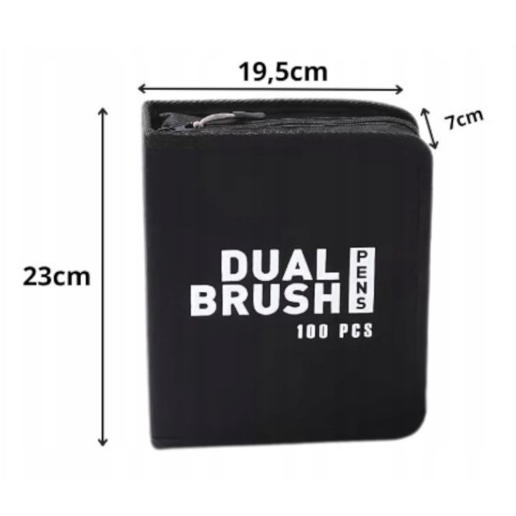 Dual Brush Marker 100 Farben Doppelseitige Aquarellstifte Set mit Etui
