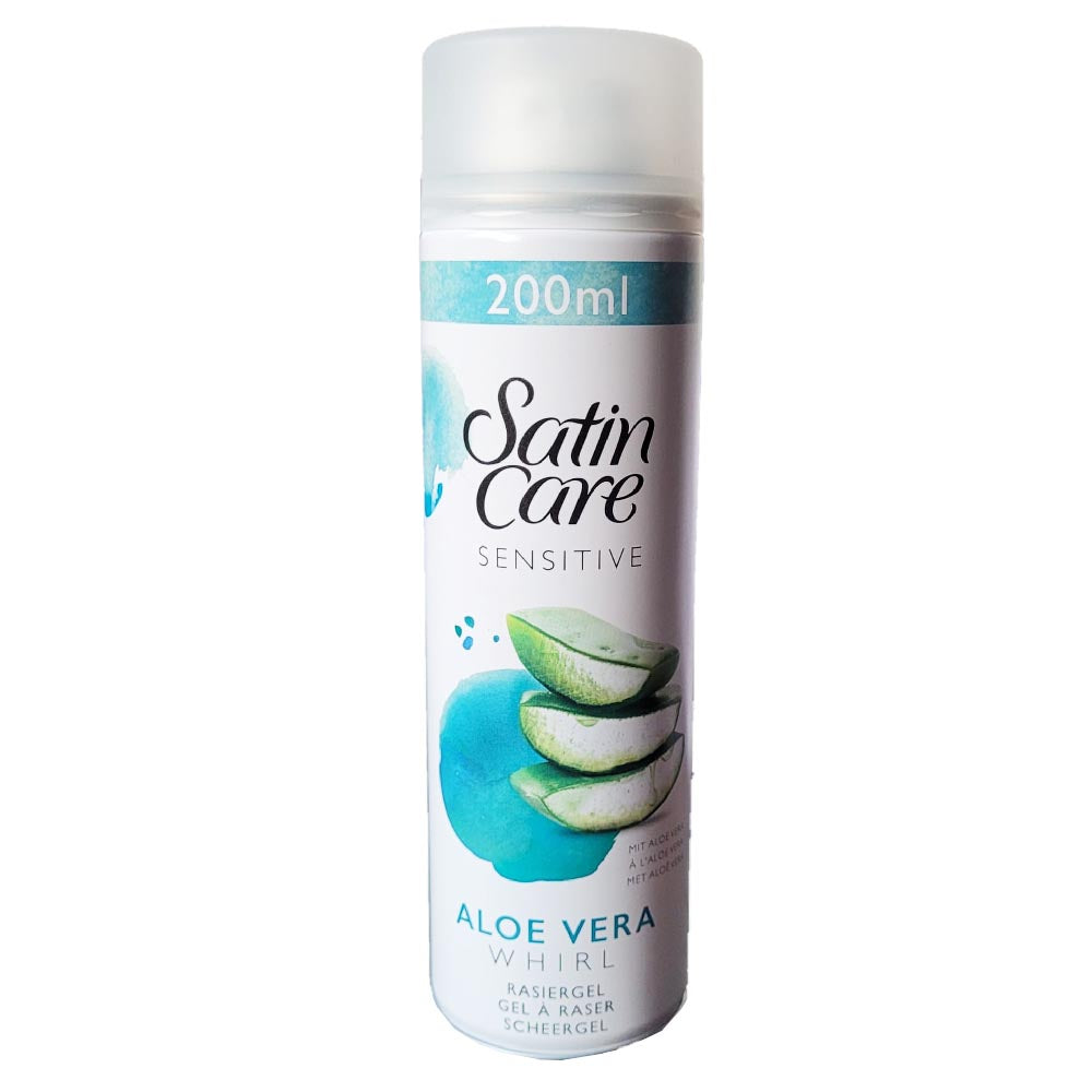 Gillette Rasiergel Satin Care Gel mit Aloe Vera 200 ml – Da Meso