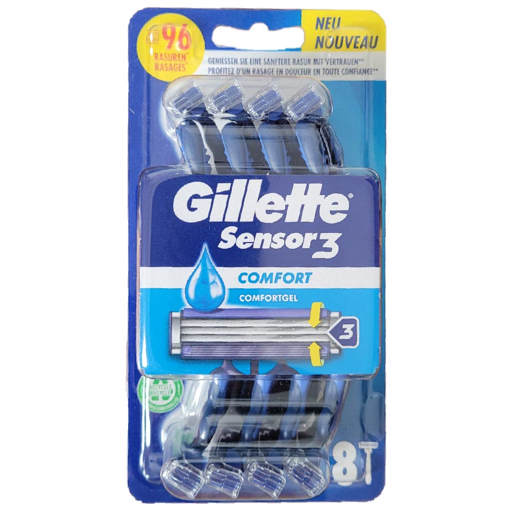 Gillette Sensor 3 Comfort Einwegrasierer 8 St ck Da Meso Gillette sensor 3 comfort einwegrasierer 8 st ck da meso
