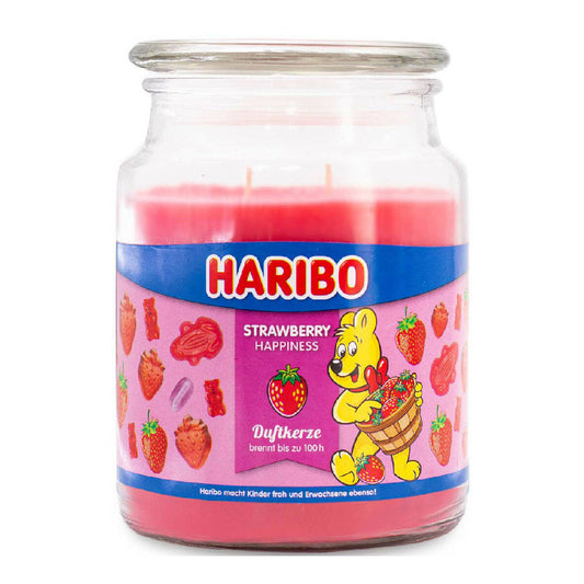 Haribo Duftkerze Strawberry Happiness 510g
