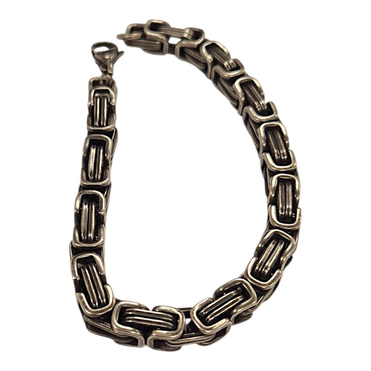 Herrenarmband aus Edelstahl – Massives Kettendesign Schwarz