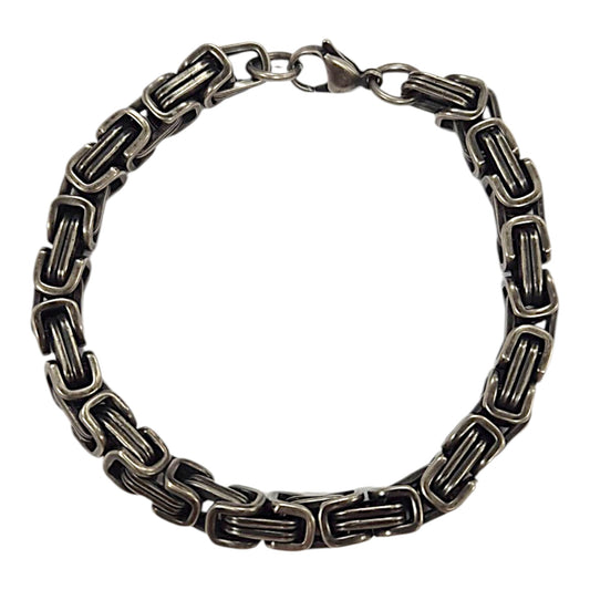 Herrenarmband aus Edelstahl – Massives Kettendesign Schwarz