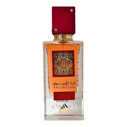 Lattafa Ana Abiyedh Serien Poudree, Coral, Rouge, Scarlet, EDP 60ml