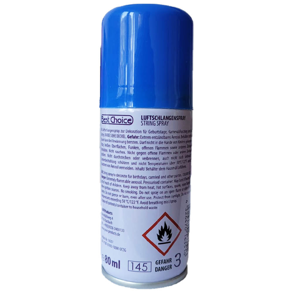 Partyset 6x Party Luftschlangenspray und 20x Luftballons Geburtstagsdeko
