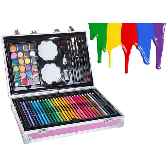 Malset für Kinder Malkoffer 145 Teile mit Stiften und Farben