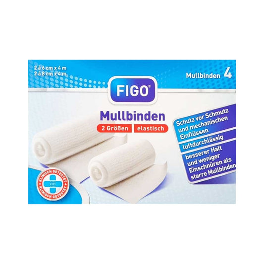 Mullbinden Verband Bandage 4er 2 Größen elastisch