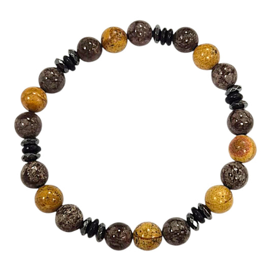 Naturstein-Armband – Braun & Ocker/Erdtöne