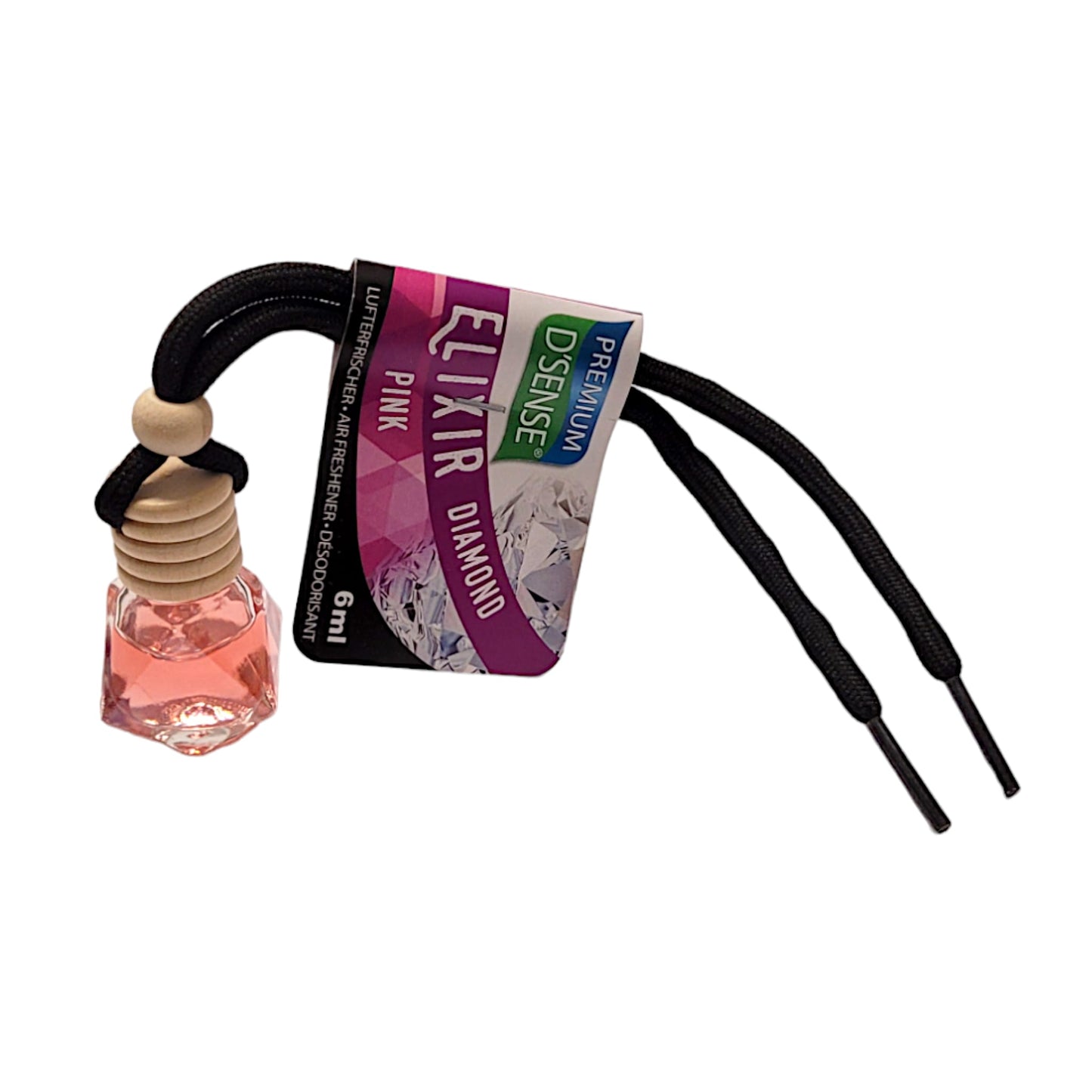 Premium D' Sense Auto Lufterfrischer in Glasflasche mit Aufhänger 6ml