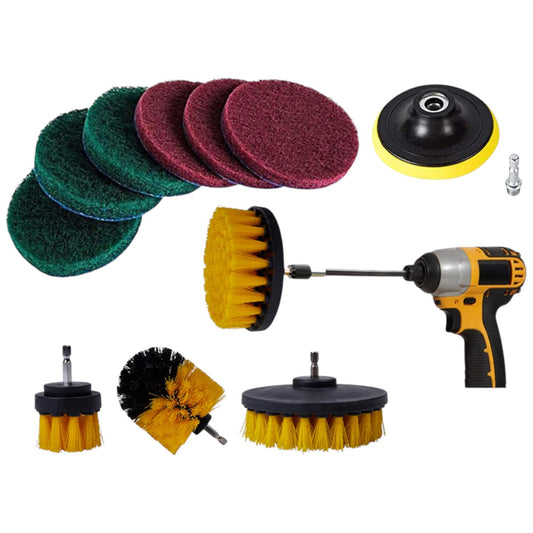 Polierschwämme & Bohrbürsten Set – Mikrofaserpads & Reinigungsbürsten für Bohrmaschine