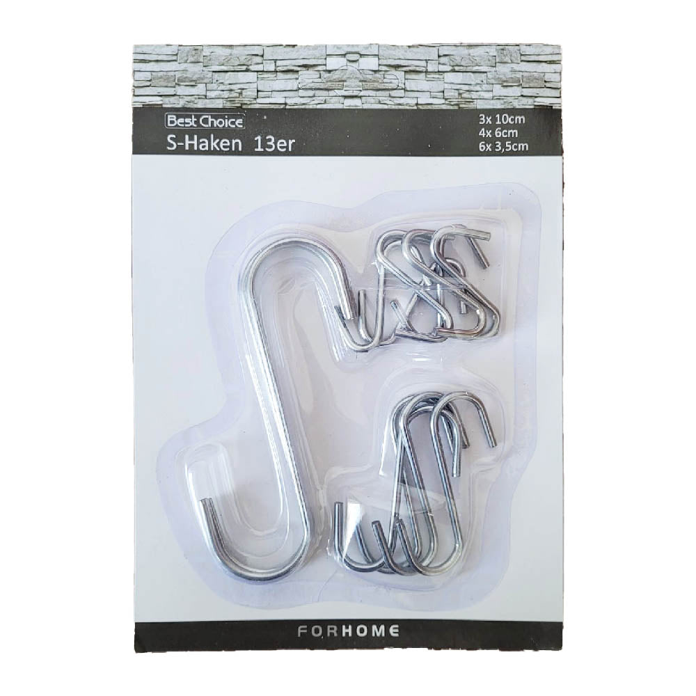 Haken S Formhaken Edelstahl 13 Stück