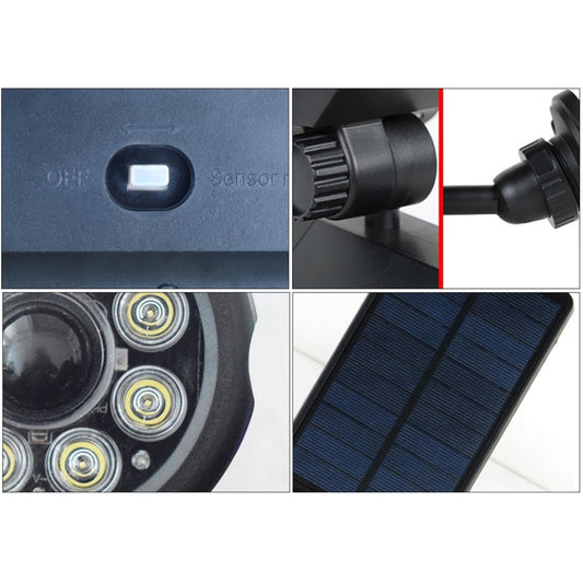 Solar LED Lampe mit Bewegungs- & Dämmerungssensor – 8/9 LED Gartenleuchte, kabellos, verstellbar, Außenbeleuchtung