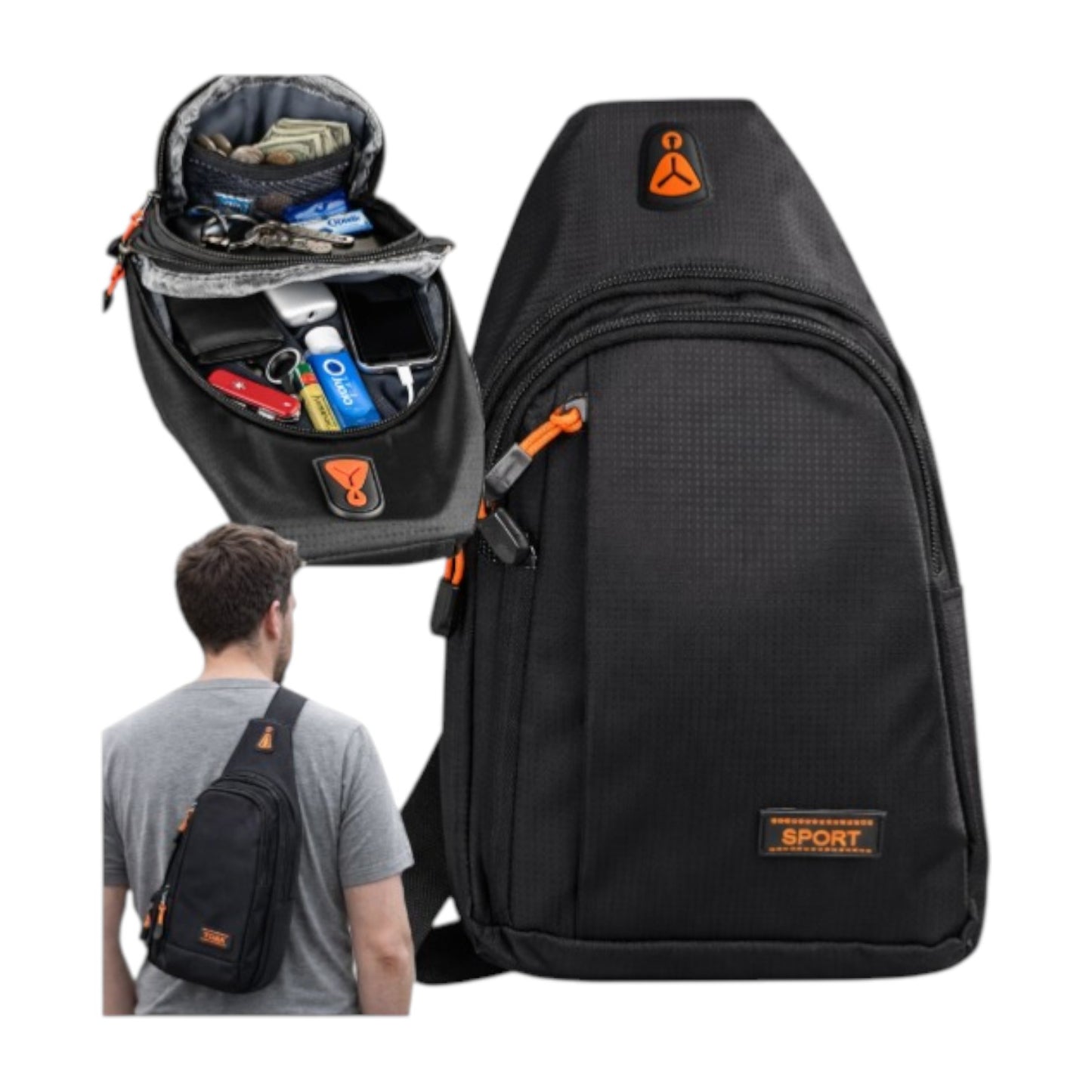 Stadtrucksack Ein-Schulter Sling Bag Unisex – Kompakte Sport Tasche