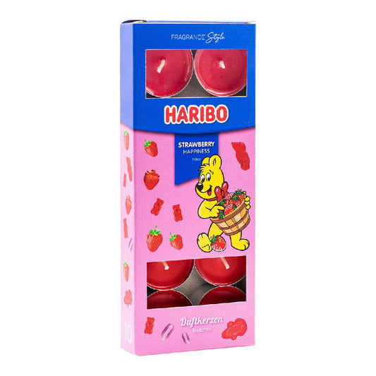 Haribo Teelicht Strawberry Happiness - 10 Stück