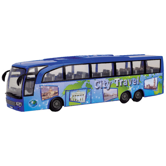 Dickie Toys Touring Bus Spielzeugbus mit Friktion Türen zum Öffnen 30 cm