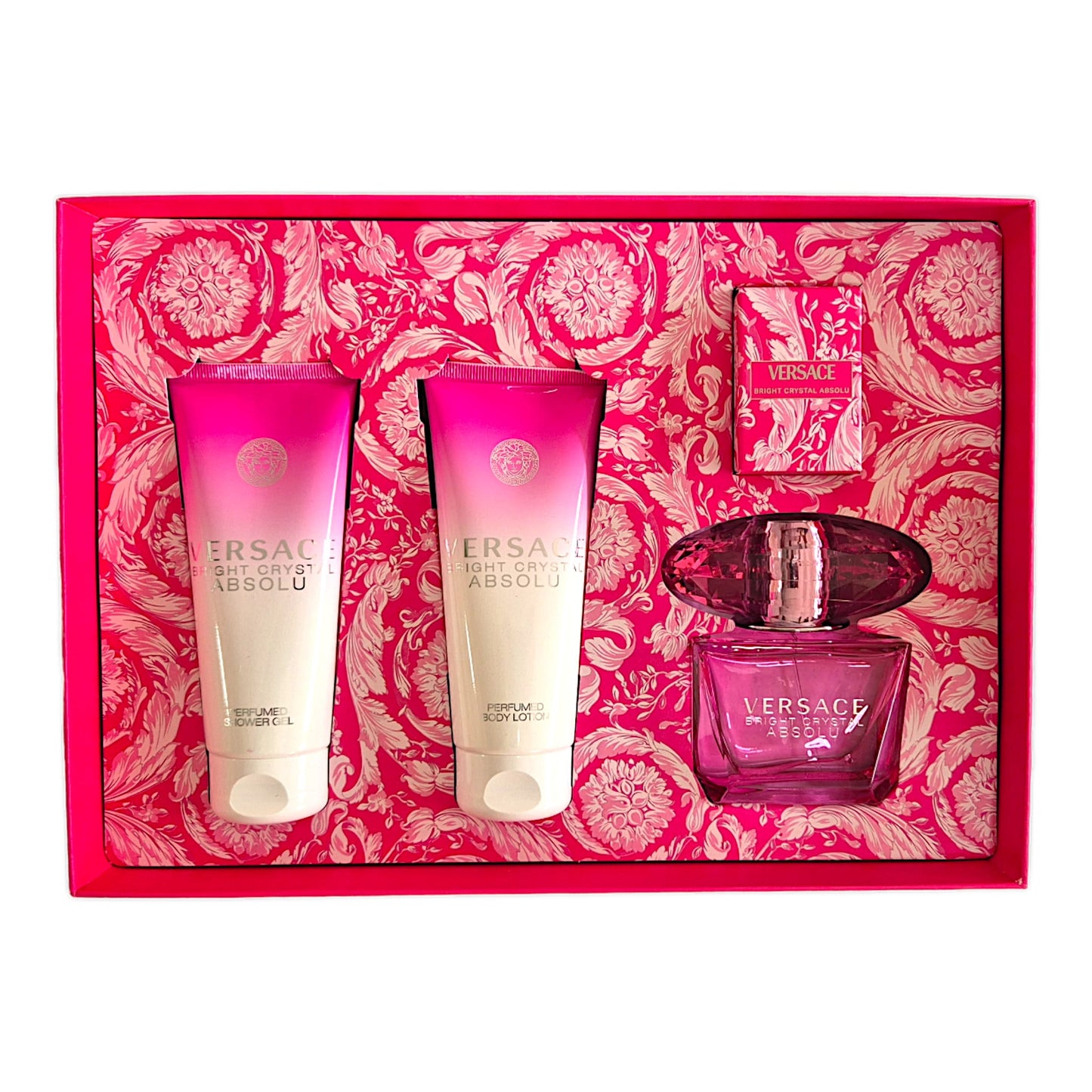Versace Bright Crystal Absolu Set EDP 90ml + BL 100ml +SG 100ml +EDP 5ml