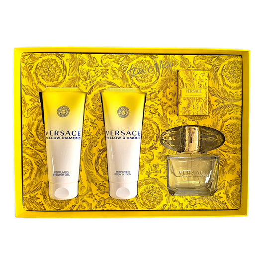 Versace Bright Yellow Diamond Set EDT 90ml + BL 100ml +SG 100ml +EDT 5ml