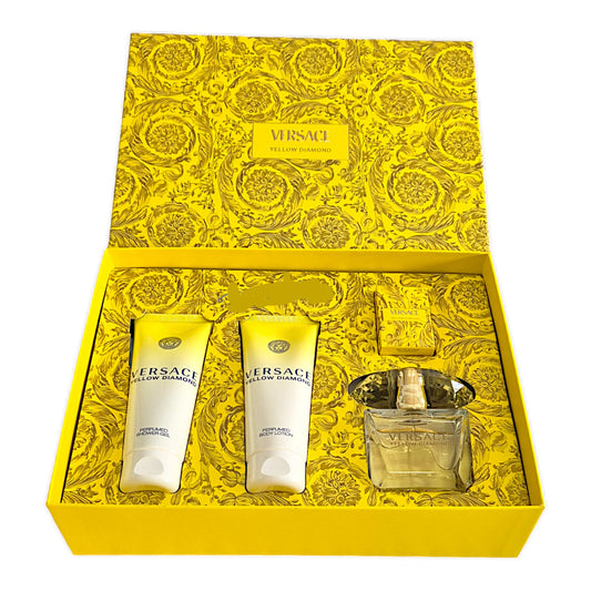 Versace Bright Yellow Diamond Set EDT 90ml + BL 100ml +SG 100ml +EDT 5ml