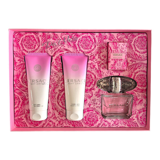 Versace Bright Crystal Set EDT 90ml + BL 100ml +SG 100ml +EDT 5ml