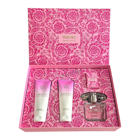 Versace Bright Crystal Set EDT 90ml + BL 100ml +SG 100ml +EDT 5ml