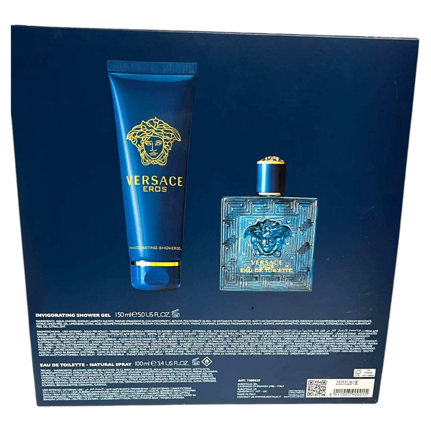 Versace Eros Eau de Toilette 100ml + Shower Gel 150ml Set