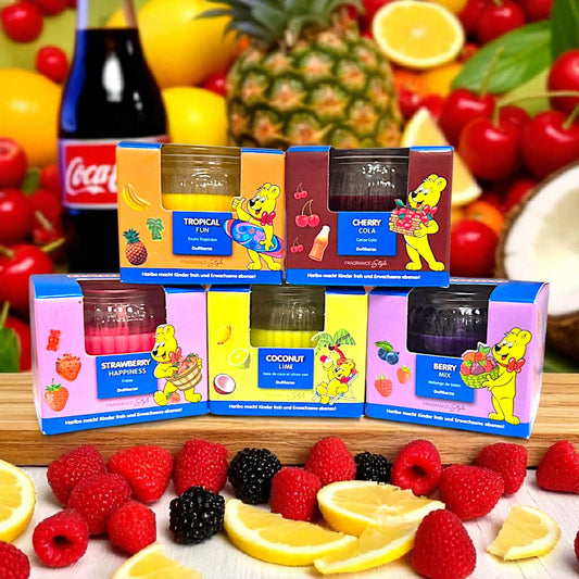 Haribo Duftkerze Fruchtig – 5x85g 425g Set süße Duftmomente