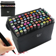 Alkoholmarker Set 80 Farben mit Etui – Doppelseitige Twin Marker