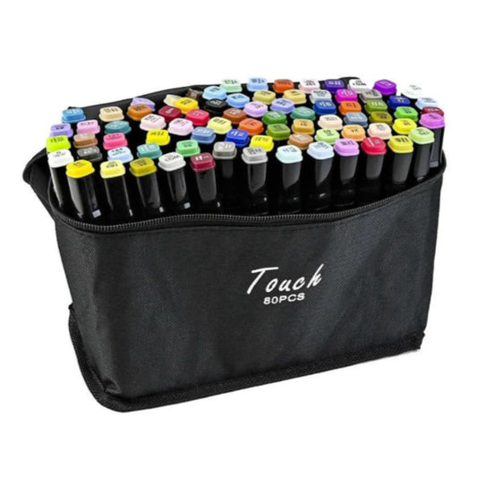 Alkoholmarker Set 80 Farben doppelseitige Twin Marker mit Etui – 6 mm und 1 mm Spitze für Kinder und Erwachsene – Bild 3