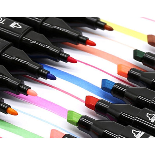 Alkoholmarker Set 80 Farben doppelseitige Twin Marker mit Etui – 6 mm und 1 mm Spitze für Kinder und Erwachsene – Bild 4