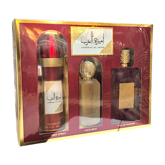 Asdaaf Ameerat Al Arab 100ml EDP Set mit Haar Mist + Deo Spray