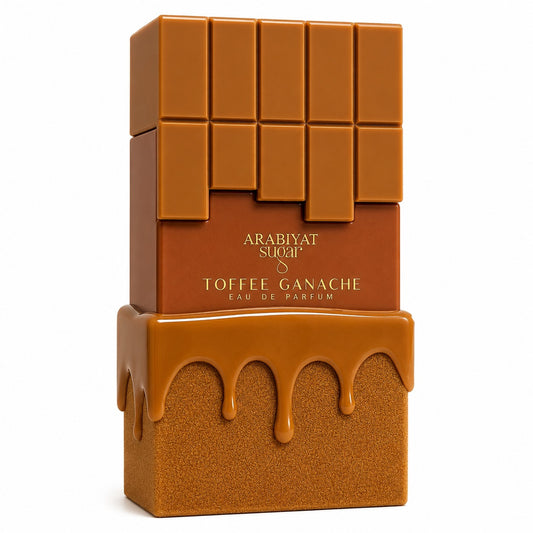 Arabiyat Sugar Toffee Ganache Eau de Parfum 100 ml Damenparfum mit Toffee, Vanille, Milch, Haselnuss, Zimt und süßen Gourmand-Noten im eleganten Flakon