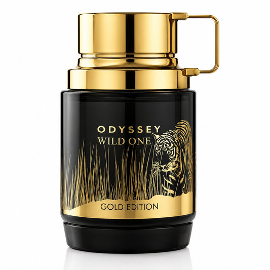 Armaf Odyssey Wild One Gold Edition Eau de Parfum 100ml – Würziger Herrenduft mit Bergamotte, Lavendel, Patchouli und Sandelholz