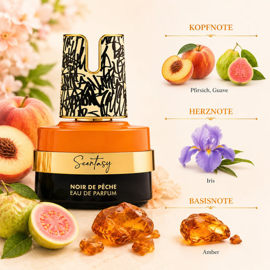 Scentasy Noir de Pêche Eau de Parfum + Parfümzerstäuber (leer)