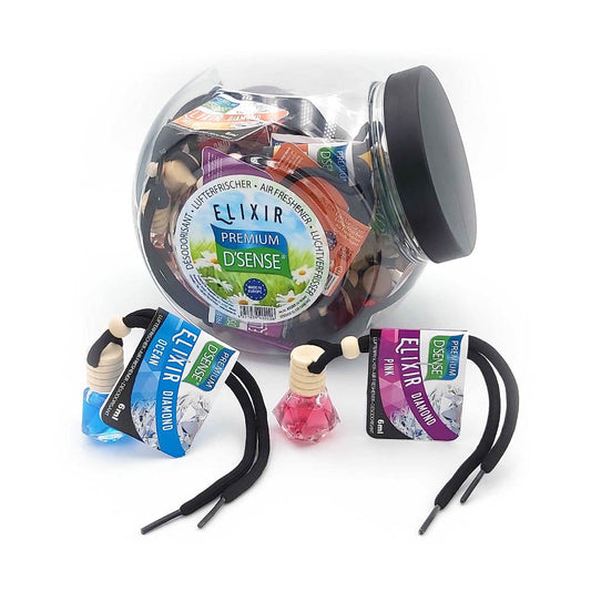 Premium D' Sense Auto Lufterfrischer in Glasflasche mit Aufhänger 6ml