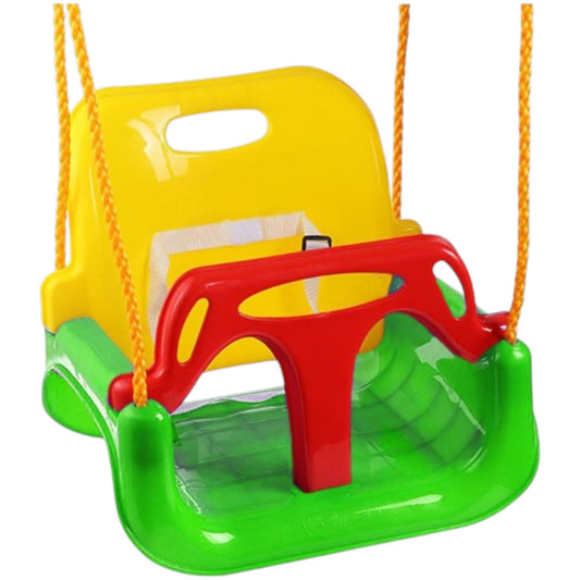 3-in-1 Kinderschaukel – Babyschaukel mit Rückenlehne & Sicherheitsbügel Grün