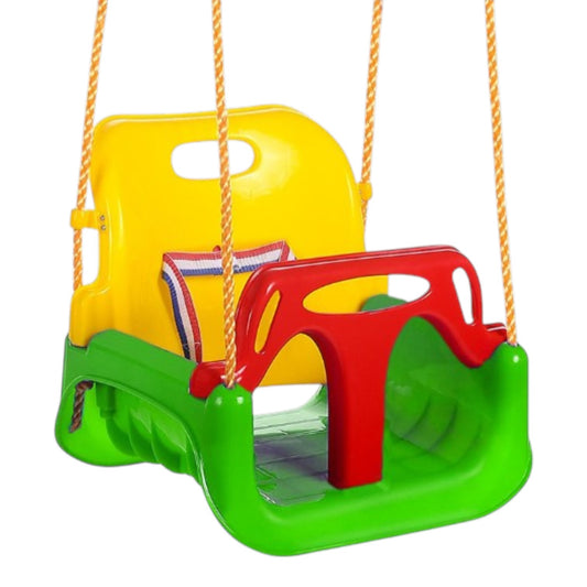 3-in-1 Kinderschaukel – Babyschaukel mit Rückenlehne & Sicherheitsbügel Grün