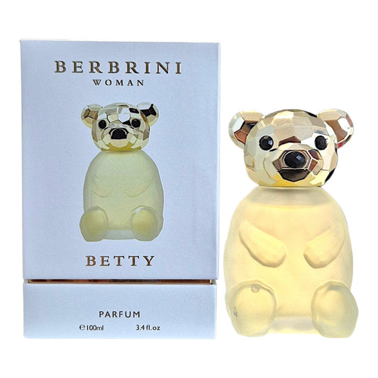 Berbrini Betty Parfum Woman 100 ml Damenparfum mit Zitrone, Mandarine, schwarzer Johannisbeere, Rose, Jasmin, Freesie, Sandelholz und weißem Moschus im Bärenflakon