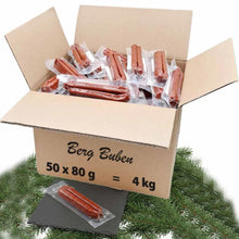50x Schwarzwälder Berg buben Landjäger geräuchert 2erDisplay 80g=4000g