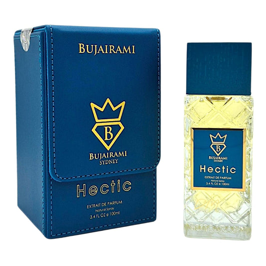Bujairami Hectic Extrait de Parfum 100 ml Unisex Parfum mit Zitronatzitrone, kalabrischer Bergamotte, sizilianischer Orange, Neroli, Ingwer, Zimt, Ambroxan und Guajakholz
