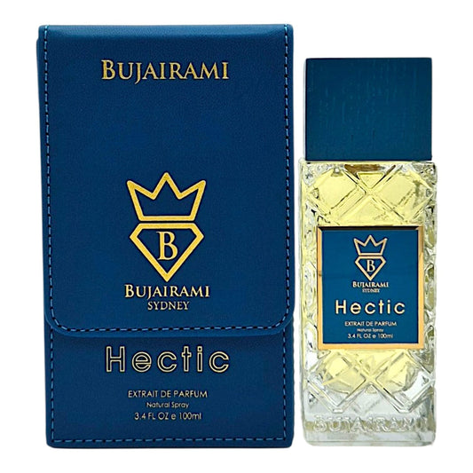 Bujairami Hectic Extrait de Parfum 100 ml Unisex Parfum mit Zitronatzitrone, kalabrischer Bergamotte, sizilianischer Orange, Neroli, Ingwer, Zimt, Ambroxan und Guajakholz