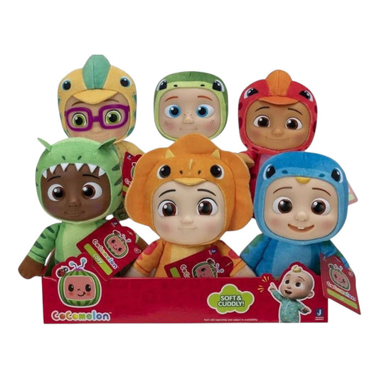 Cocomelon Plüsch Figuren 20 cm JJ & Freunde im Dino Kostüm